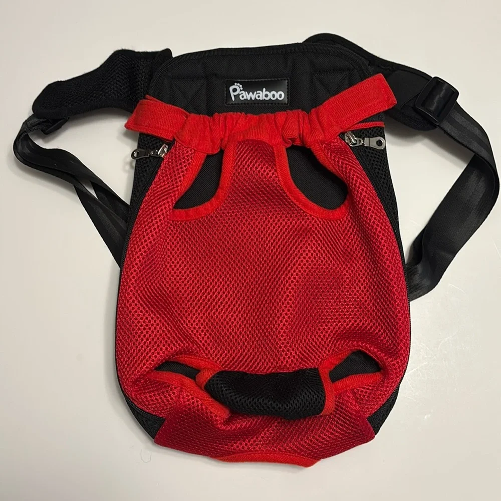 Pawaboo Pet Carrier Backpack or Frontpack, Adjustable Pet Front Legs/Tail Out